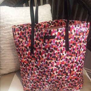 Kate Spade multi-colored vinyl tote handbag